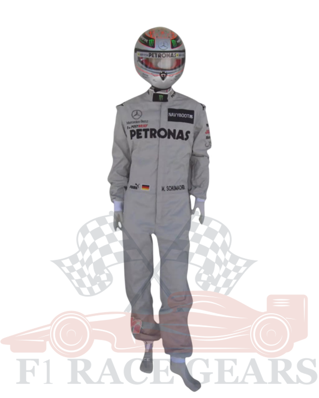F1 Michael Schumacher 2012 Mercedes Benz F1 Embroidered Race Suit