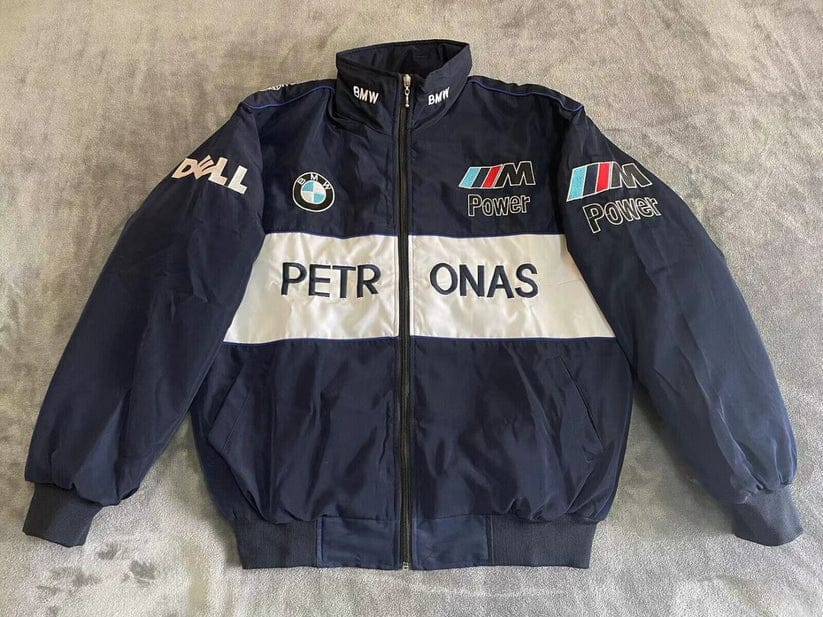 BMW Vintage Racing Embroidry Jacket  White