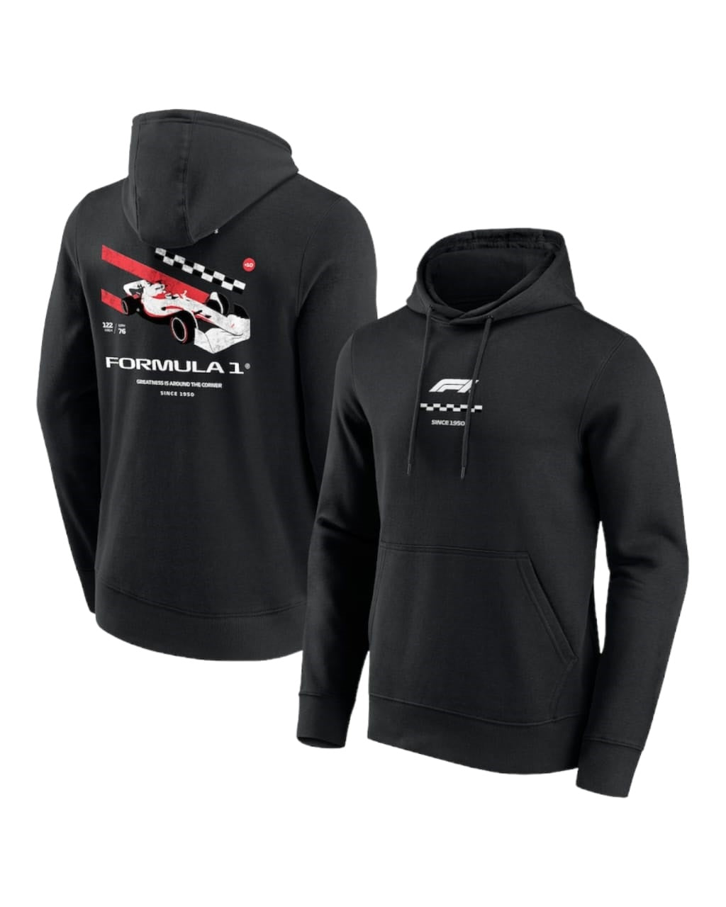 F1 Distressed Car Graphic fleece Hoodie F1 RACE GEARS