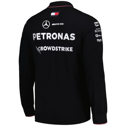 Mercedes AMG Petronas F1 2024 Team Knitted Long Sleeve Polo