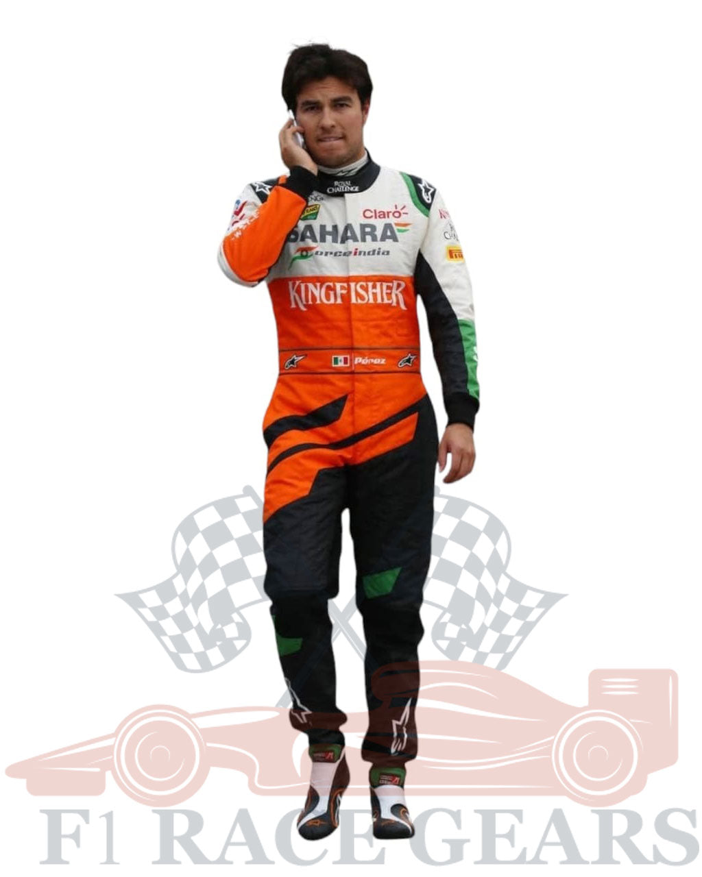 F1 Sergio perez  2014 Sahara force racing suit