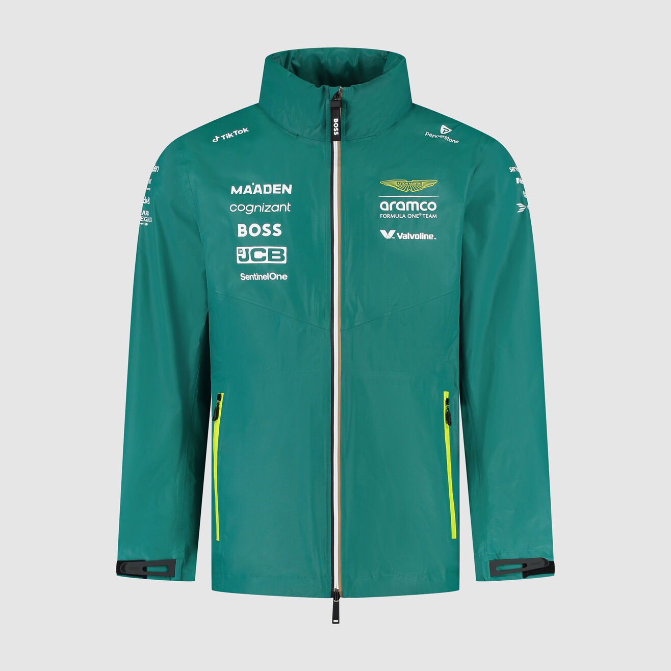 Aston Martin F1 Team 2025 Team Rain Embroidry  Jacket