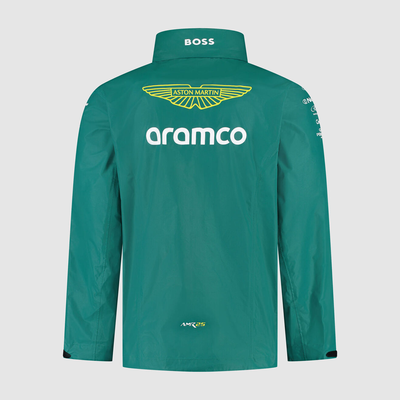 Aston Martin F1 Team 2025 Team Rain Embroidry  Jacket