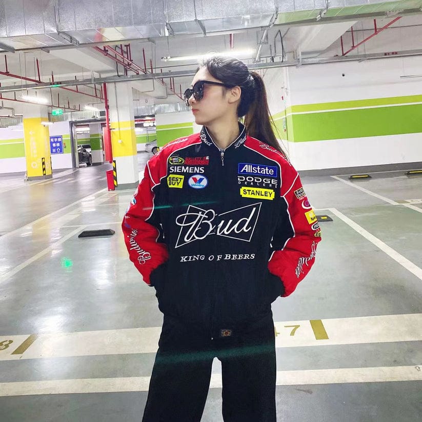 Budweiser Vintage Racing Embroidry  Jacket