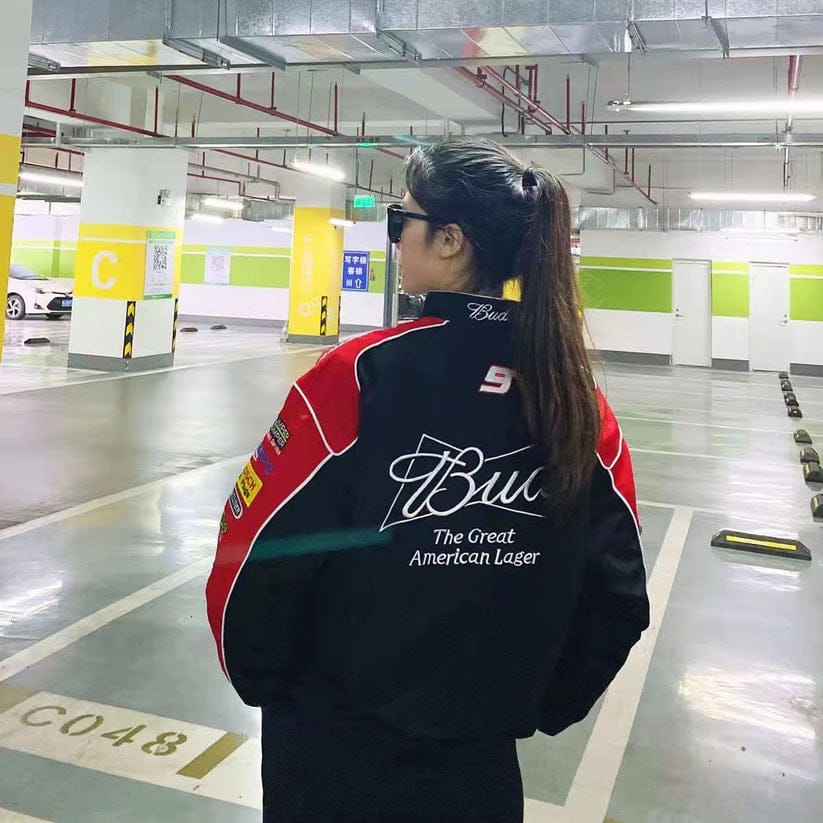 Budweiser Vintage Racing Embroidry  Jacket