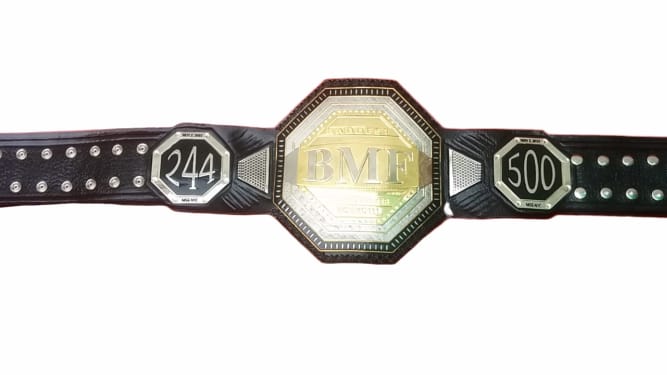 BMF 244 Wrestling Championship Title Belt