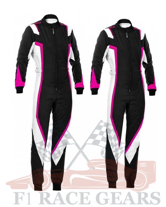 Black,pink and white women Cordura race suit