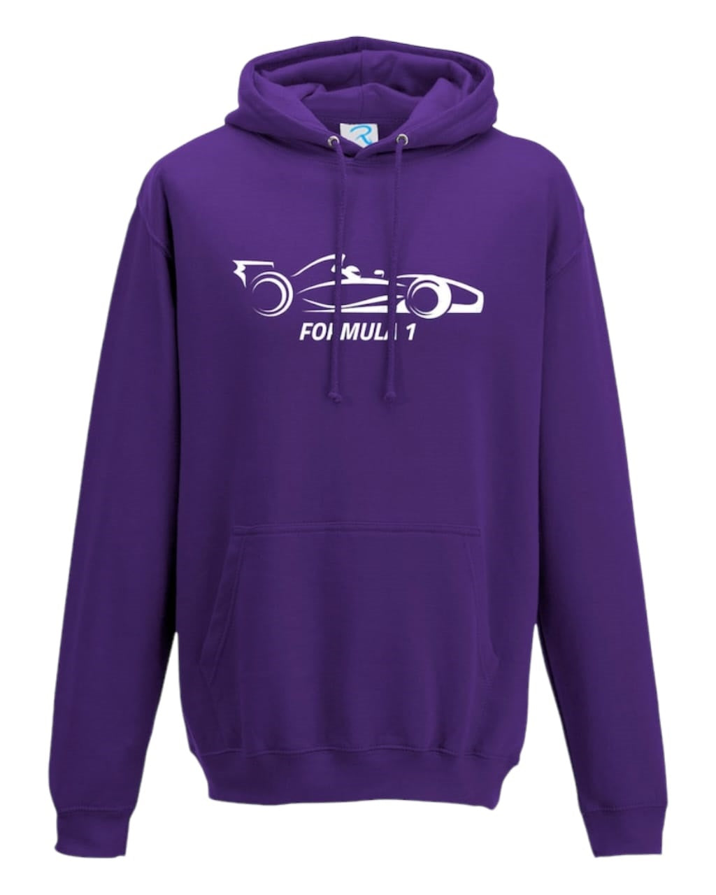 F1 Distressed Car Graphic fleece violet purple Hoodie