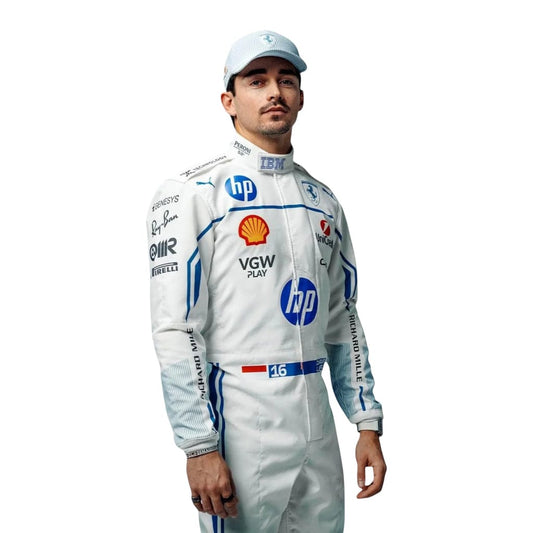 F1 Charles Leclarc 2025 Scuderia Ferrari HP F1 Team Monaco Grand Prix Race suit