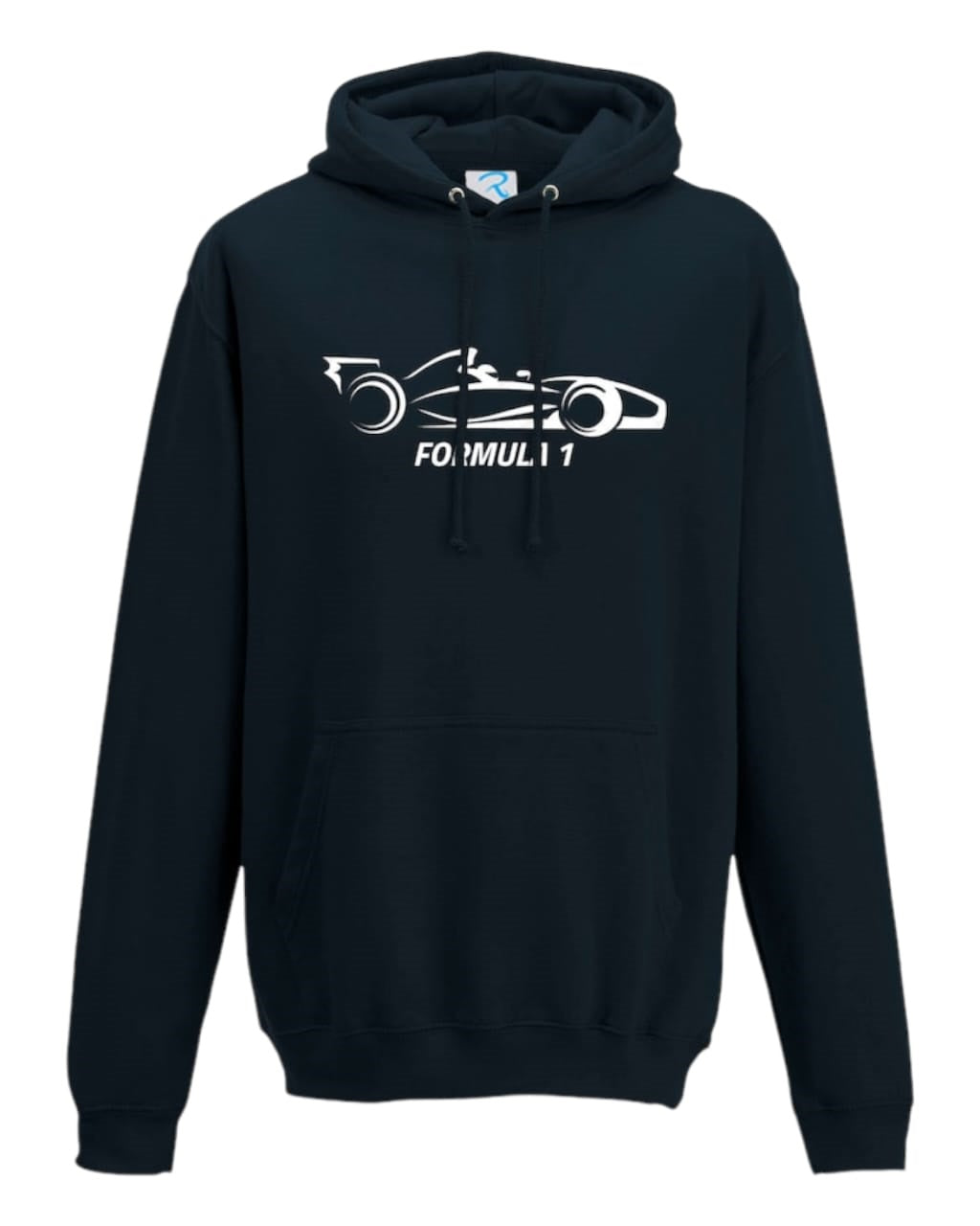 F1 Distressed Car Graphic fleece Navy Blue Fleece Hoodie F1 RACE GEARS