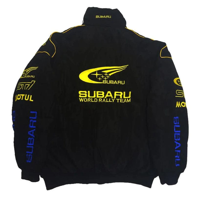 Subaru Vintage Racing Embroidry  Jacket Black
