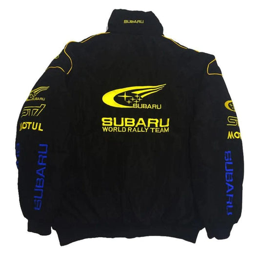 Subaru Vintage Racing Embroidry  Jacket Black