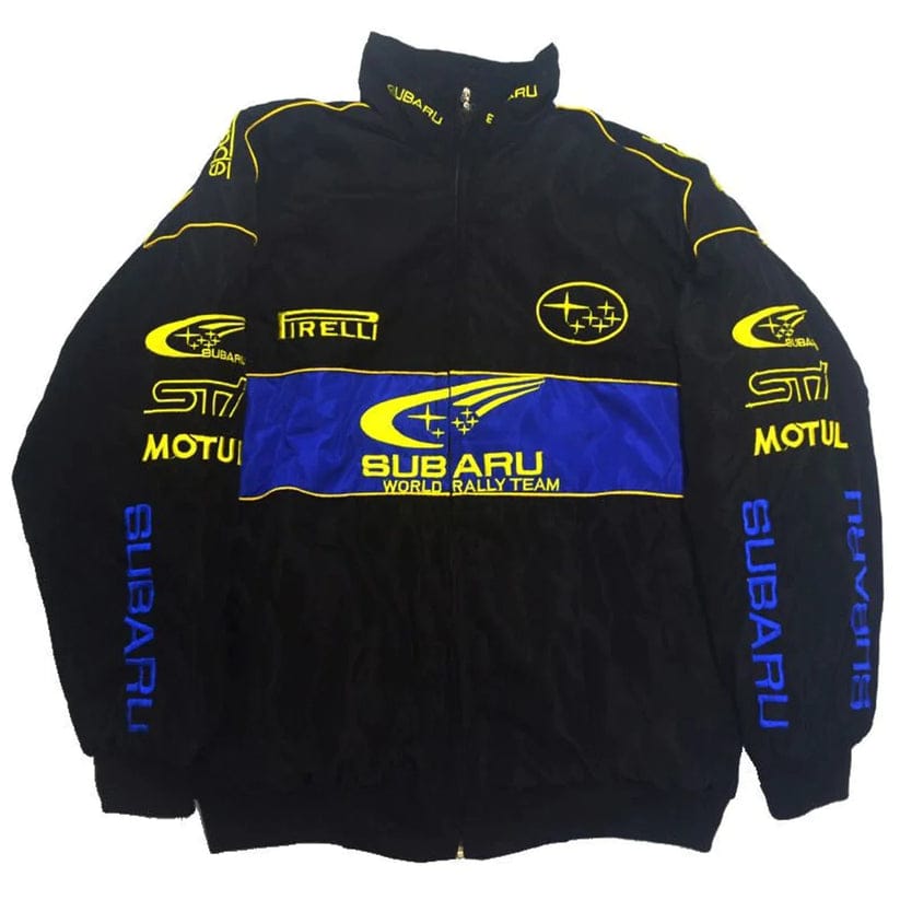 Subaru Vintage Racing Embroidry  Jacket Black