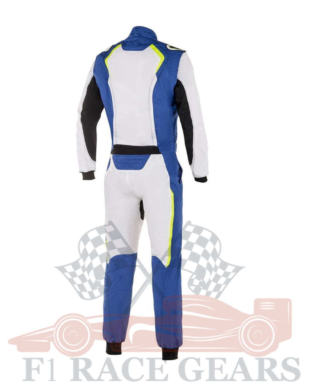 Go kart cardura race suit / black, white & blue