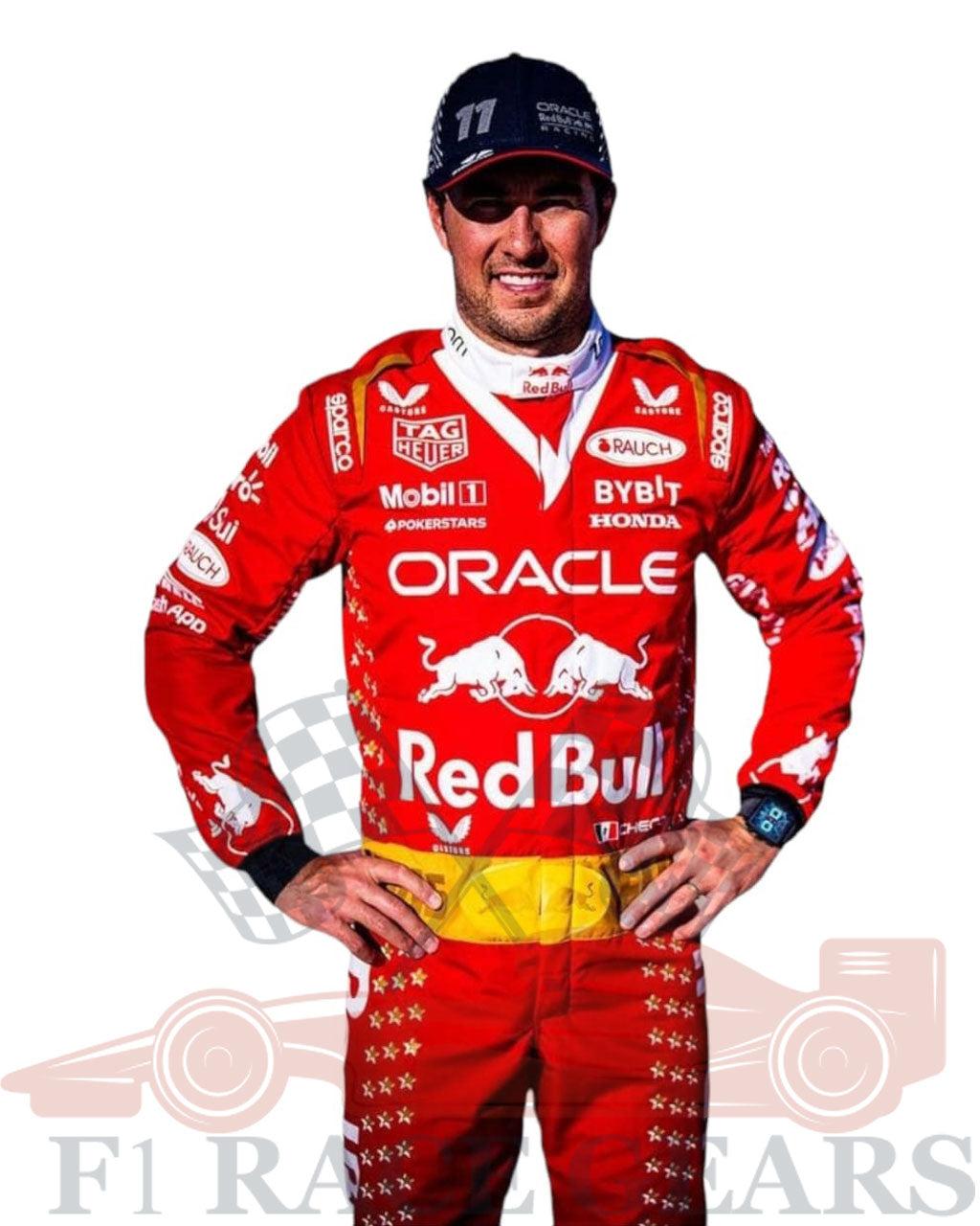 F1 Sergio perez Red bull  Las Vegas grand prix 2023 race suit