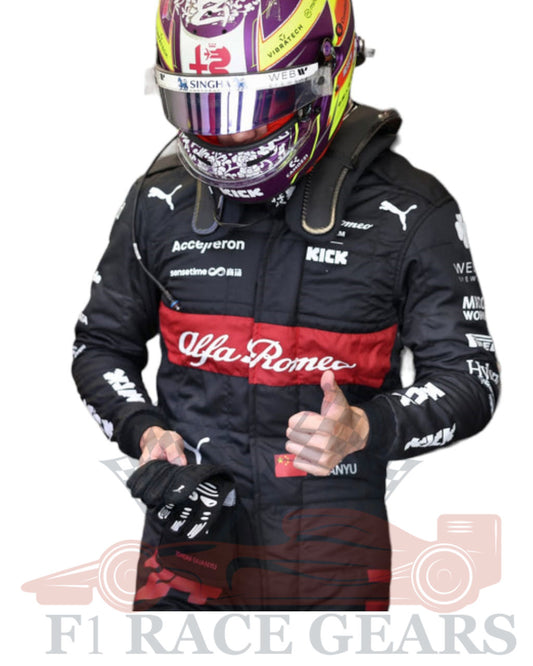 F1 Alfa Romeo Zhou Guanyu replica 2023 race gloves