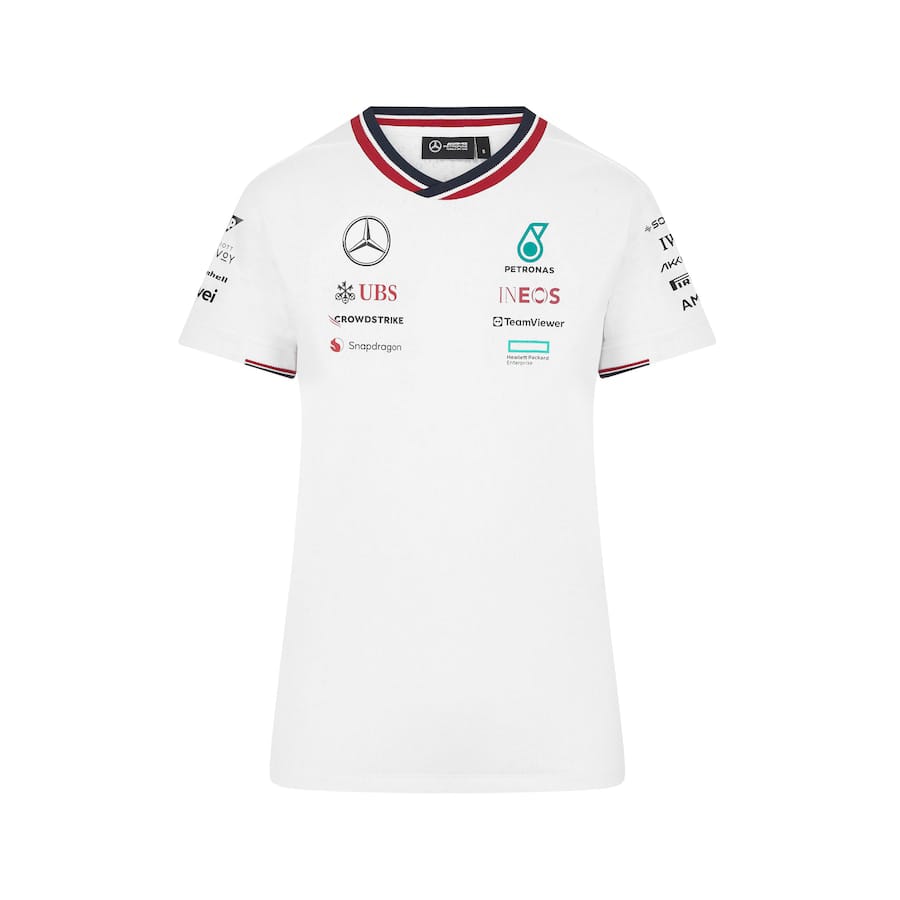 Mercedes AMG Petronas F1 2024 Team Driver T-Shirt - White – Womens