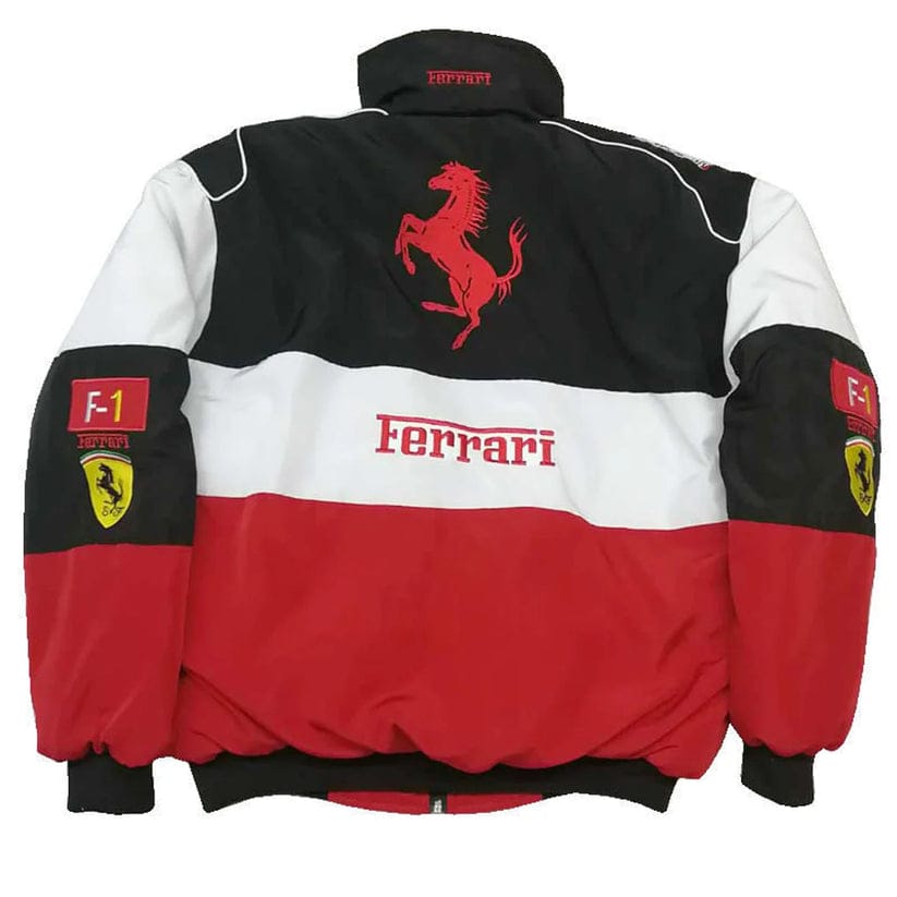 F1 Jacket Racing FERRARI Vintage Red Black