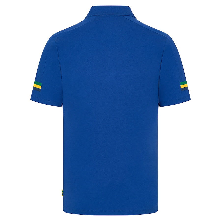 Ayrton Senna Stripe Polo – Navy