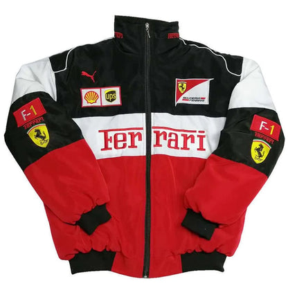 F1 Jacket Racing FERRARI Vintage Red Black
