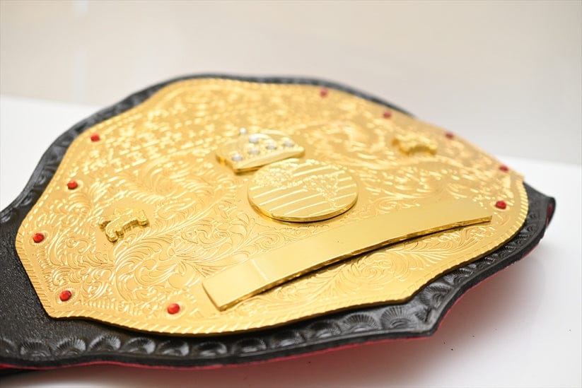 Classic Big Gold World Heavyweight Wrestling Championship Belt