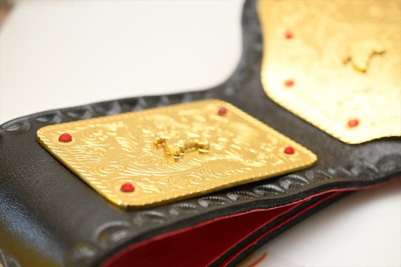 Classic Big Gold World Heavyweight Wrestling Championship Belt