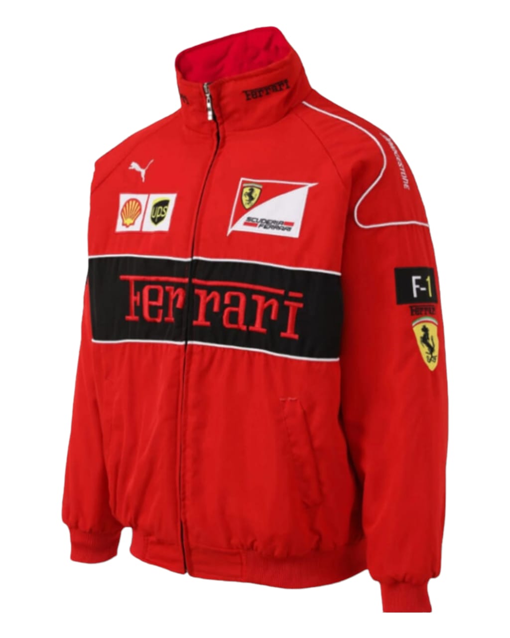 Ferrari F1 Vintage Red Embroidry Jacket