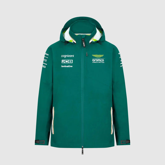 Aston Martin F1 Team 2024 Team Rain Embroidry Jacket