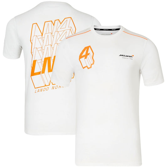 McLaren Lando Norris Driver T-Shirt - White – Unisex
