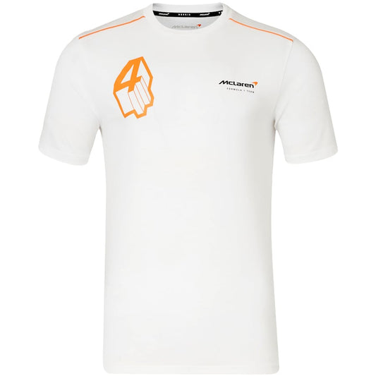 McLaren Lando Norris Driver T-Shirt - White – Unisex