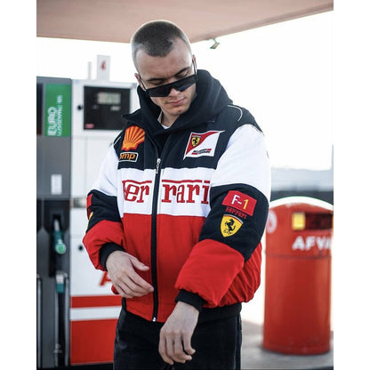 Ferrari Vintage F1 Embroidry  Jacket White