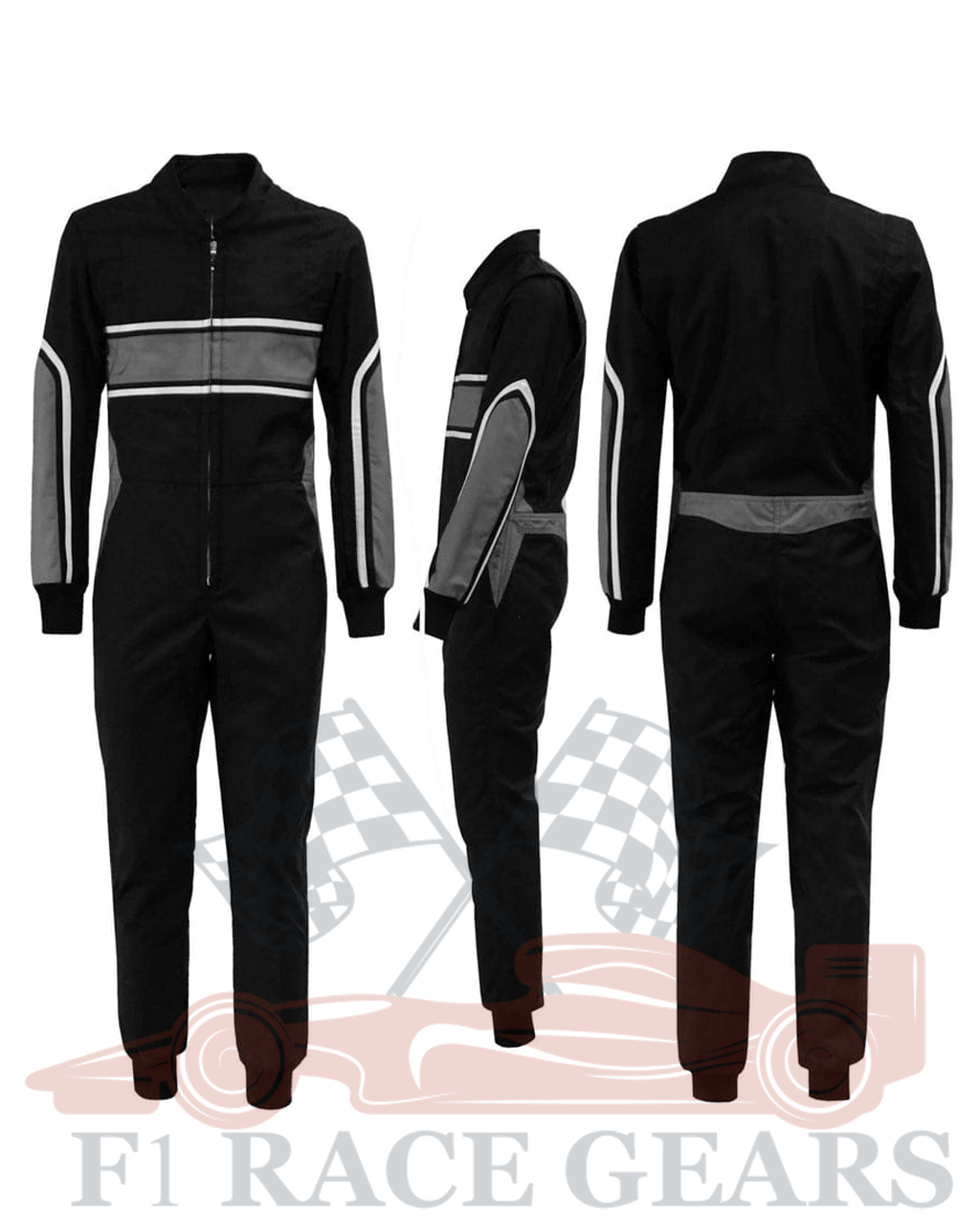 Go kart cardura race suit / grey & black