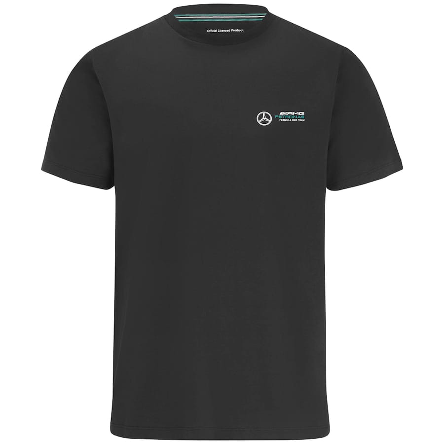 Mercedes AMG Petronas F1 Small Logo T-Shirt - Black