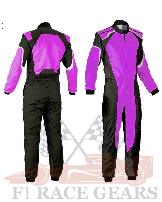 Go kart cardura race suit / black & purpule