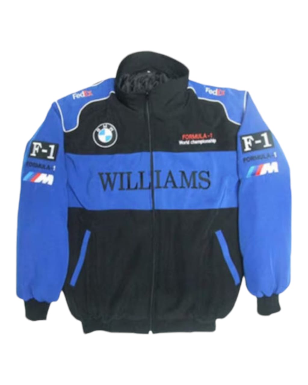 F1 Vintage  Embroidry Fire Proof  jacket Williams - Blue \ black