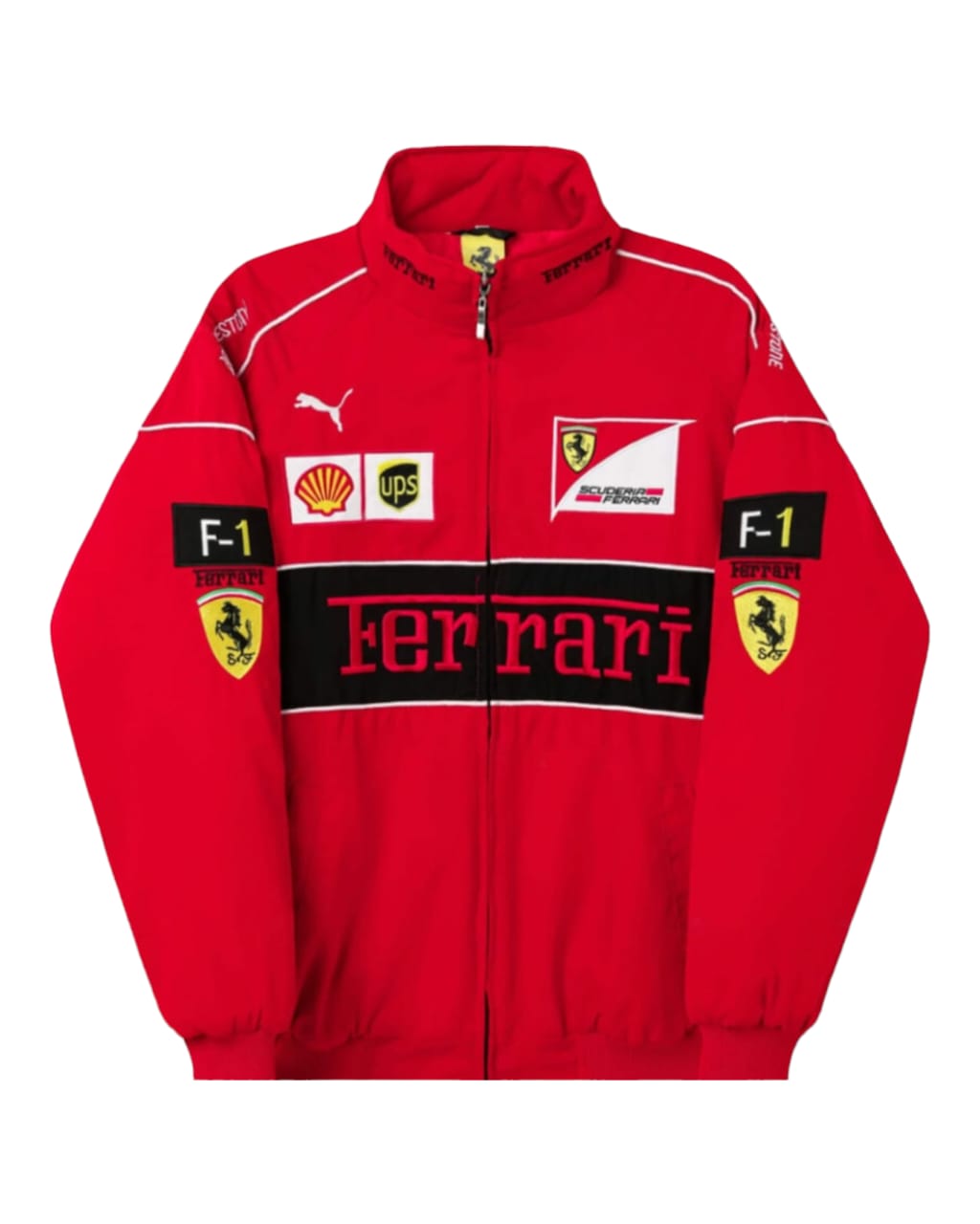 Ferrari F1 Vintage Red Embroidry Jacket