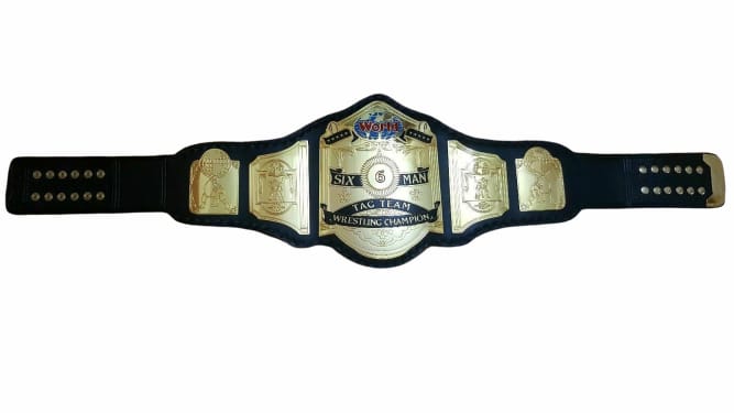 WCW World 6 Six Man Tag Team Wrestling Championship Title Belt