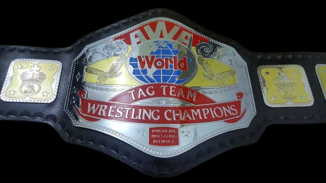 AWA World Tag Team Heavyweight Wrestling Championship Title Belt