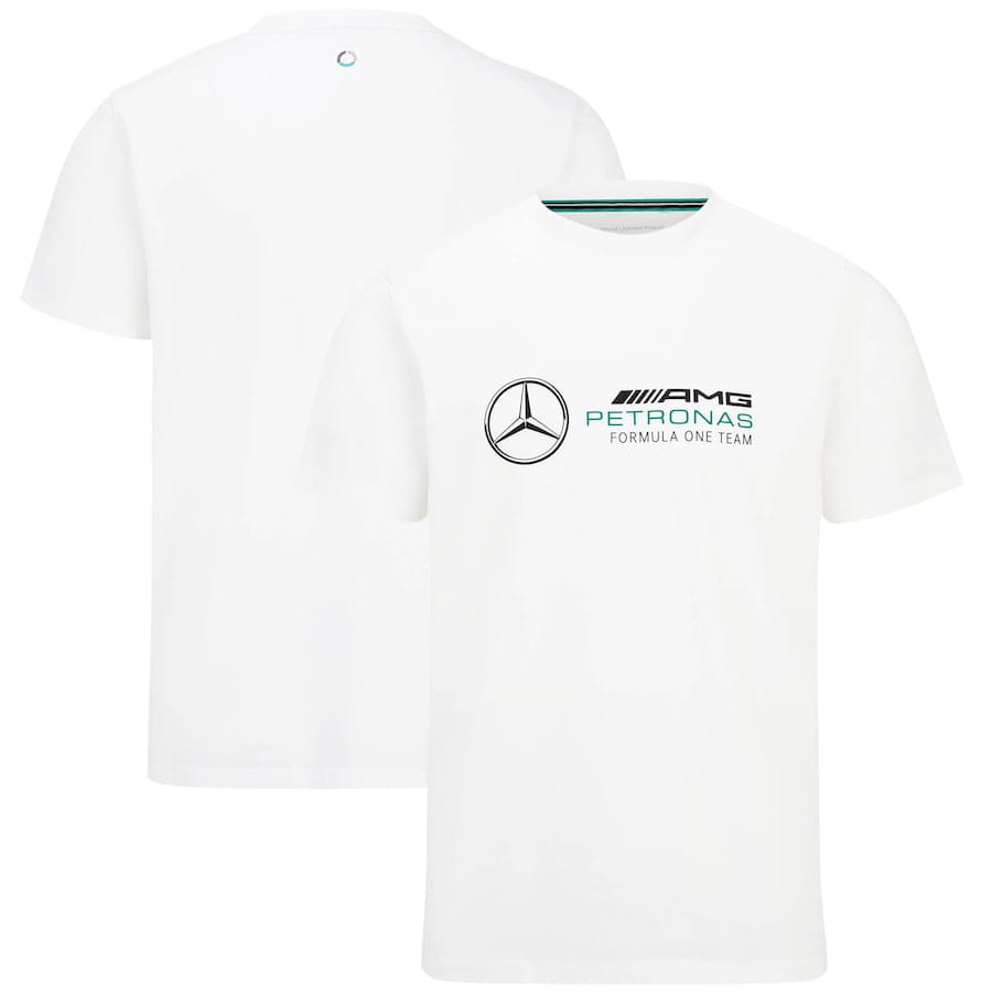 Mercedes AMG Petronas F1 Large Logo T-Shirt - White