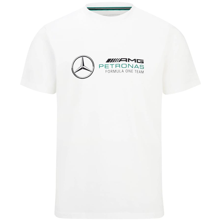 Mercedes AMG Petronas F1 Large Logo T-Shirt - White