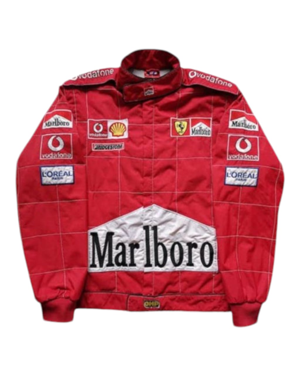 F1 Vintage Embroidry Fire Proof  Marlboro Jacket - Red \ white