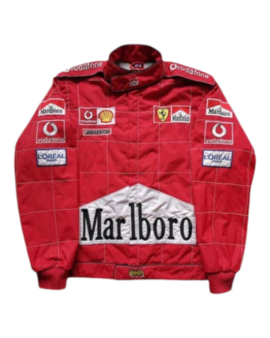 F1 Vintage Embroidry Fire Proof  Marlboro Jacket - Red \ white