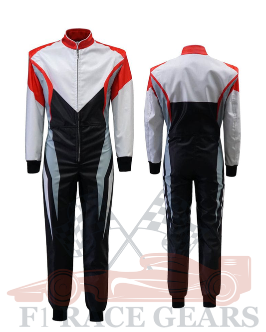 Go kart cardura race suit / red, black, white & grey