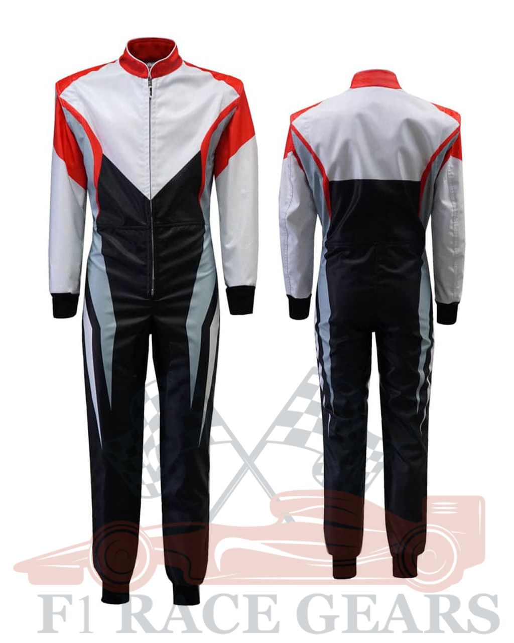 Go kart cardura race suit / red, black, white & grey