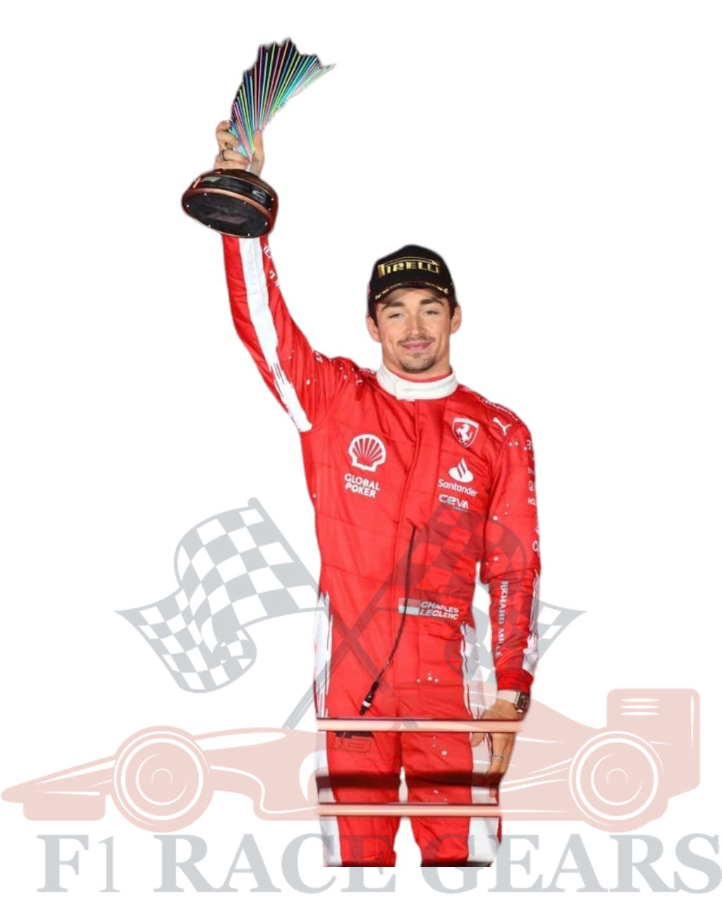 F1 Charles leclerc Las Vegas 2023 race  suit