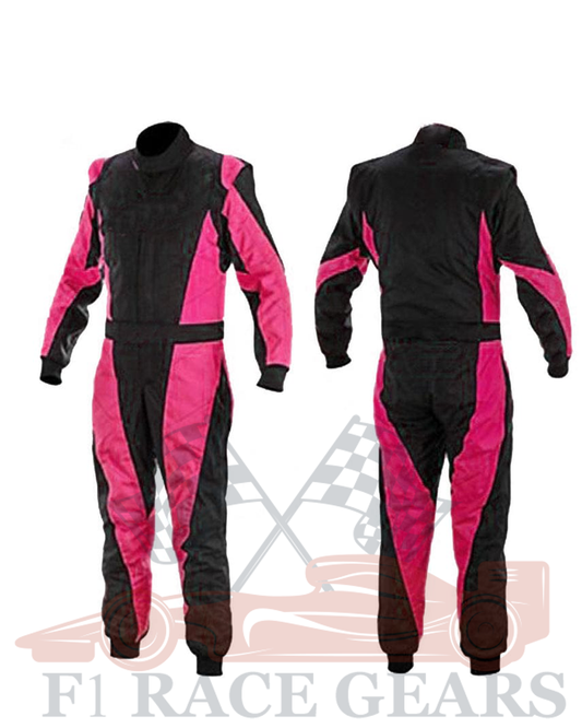 Go kart cardura race suit / black & pink