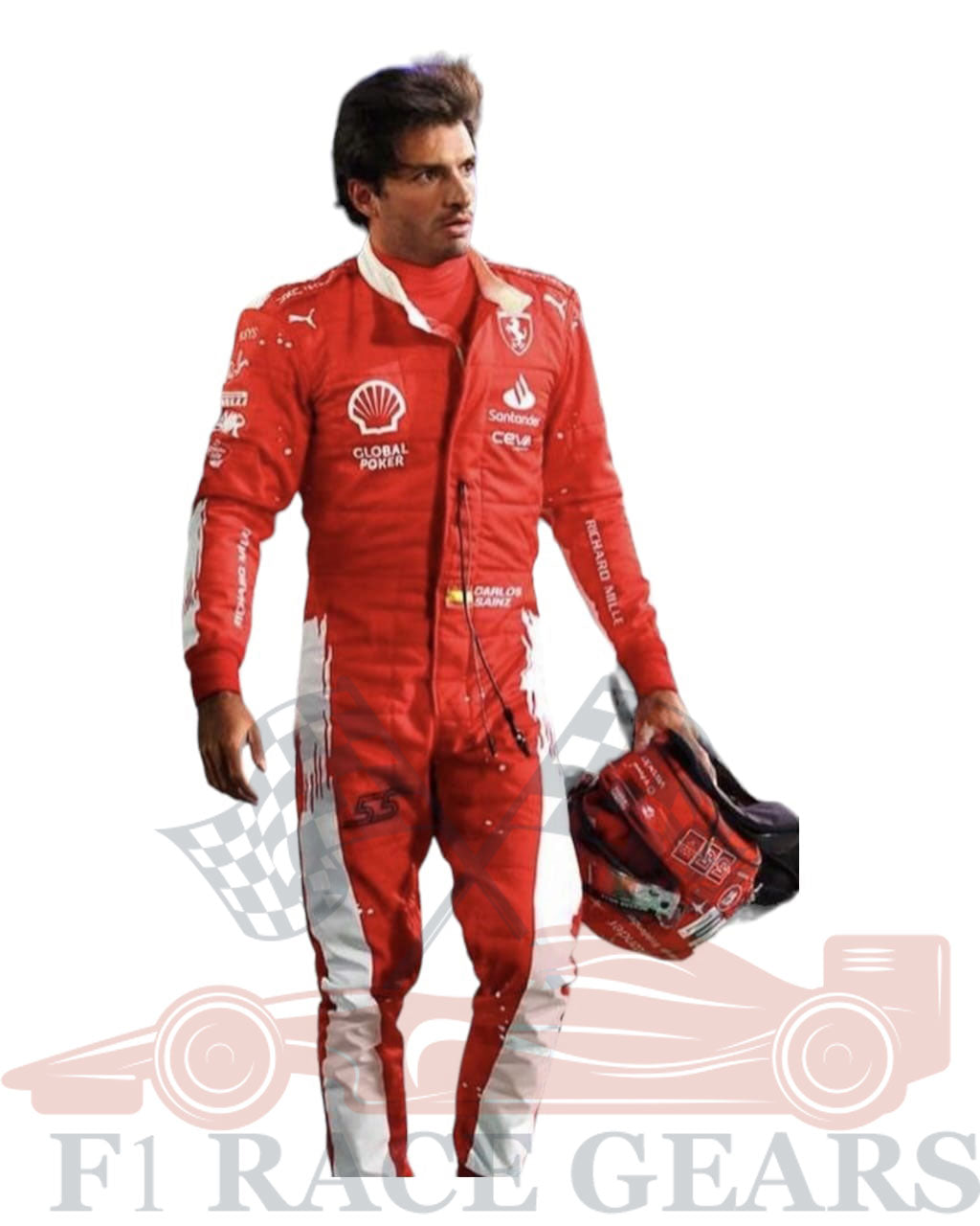 F1 Carlos Sainz Las Vegas 2023 race  suit