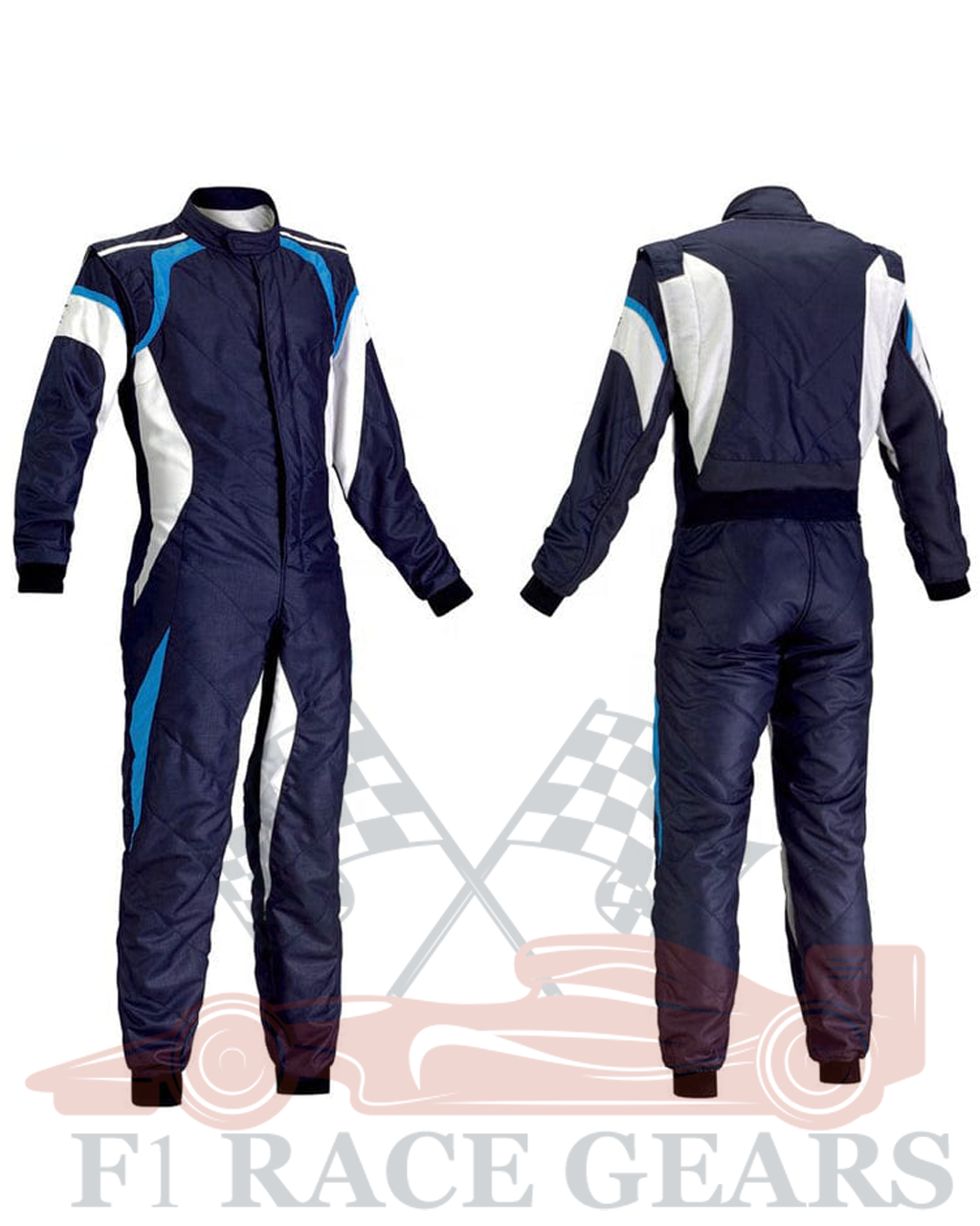 Go kart cardura race suit / blue & white