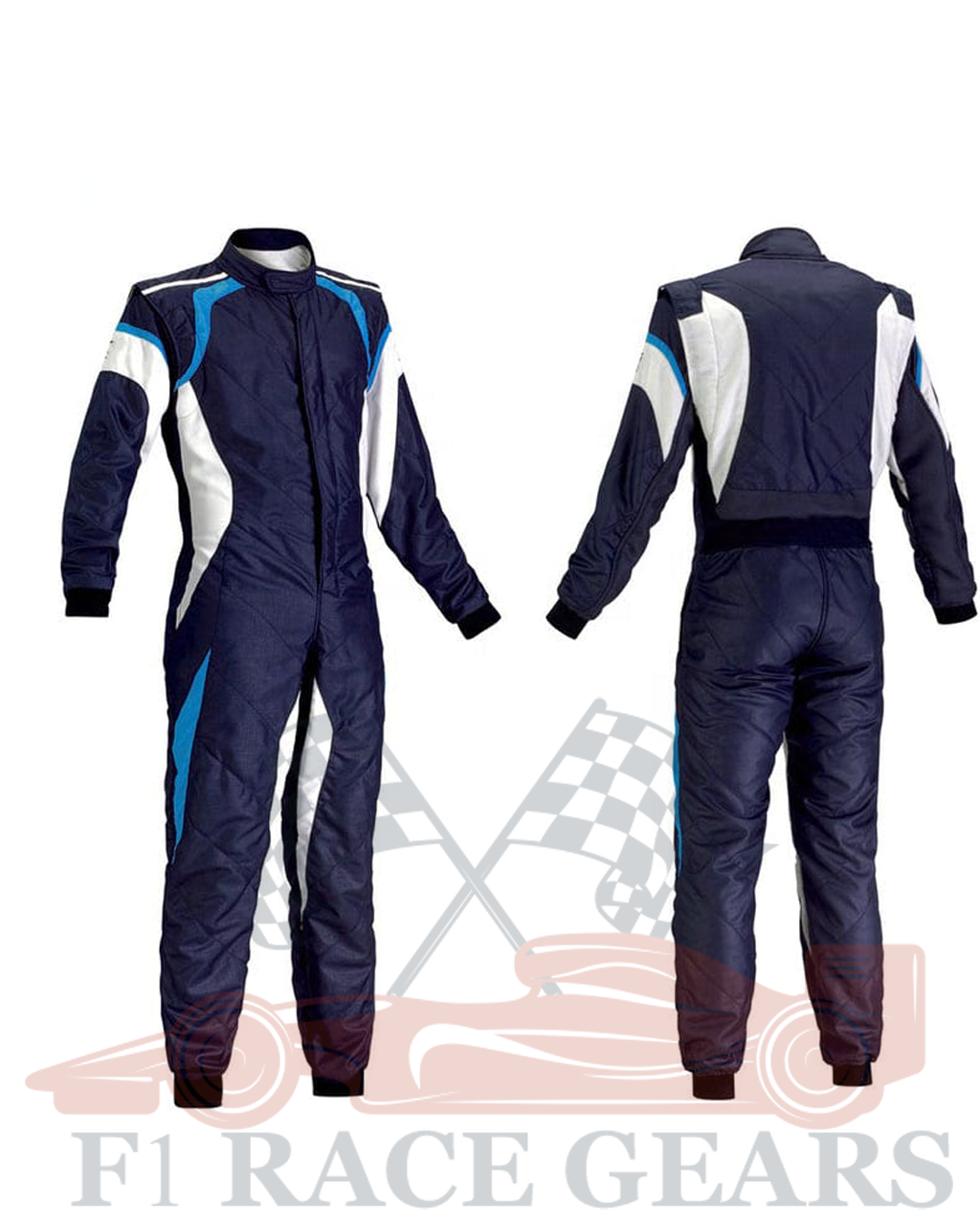 Go kart cardura race suit / blue & white