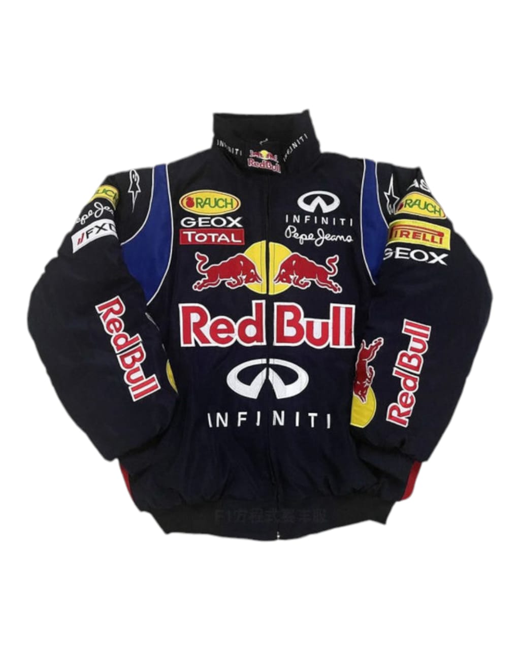F1 Vintage  Embroidry Fire Proof Jacket Navy Blue